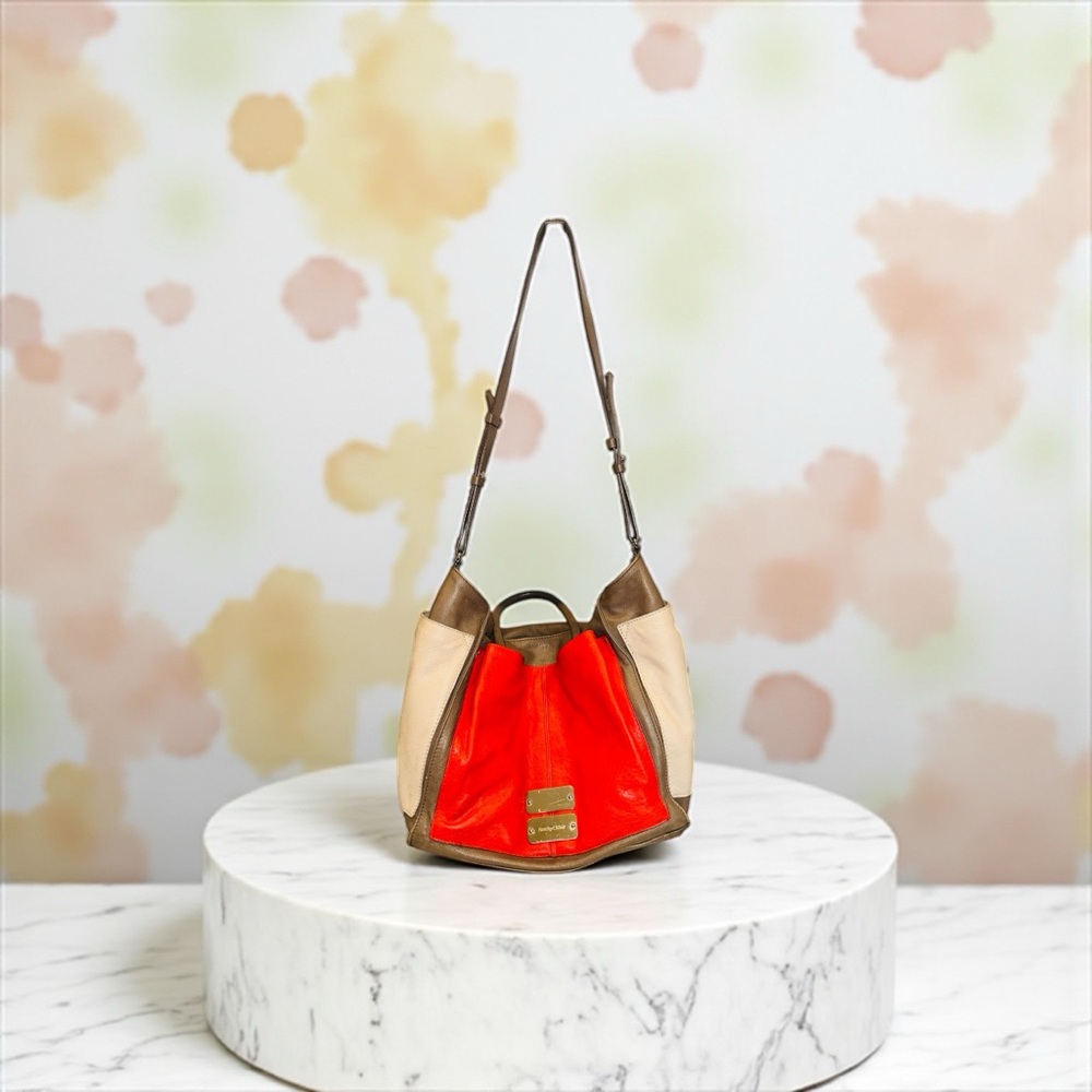 SeebyChloe VINTAGE 1984 Chloé Red cream and Brown Leather Bag